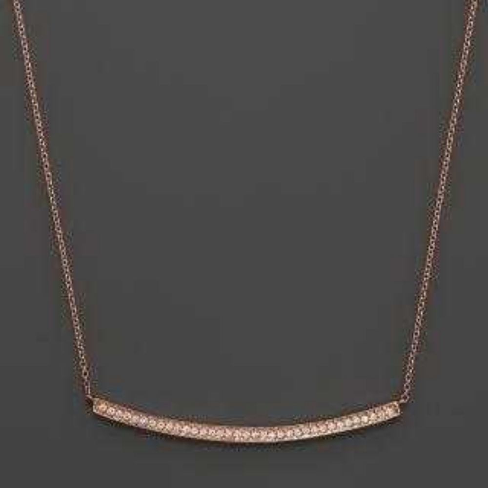 Dana Rebecca Sylvie Rose Long bar necklace 15"